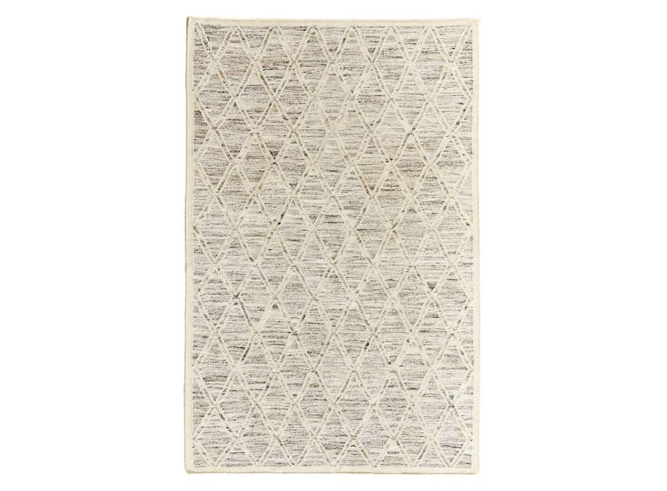 Moderní koberec z vlny a bavlny ze slonoviny s fantasy pro obývací pokoj - Peppo Viadurini