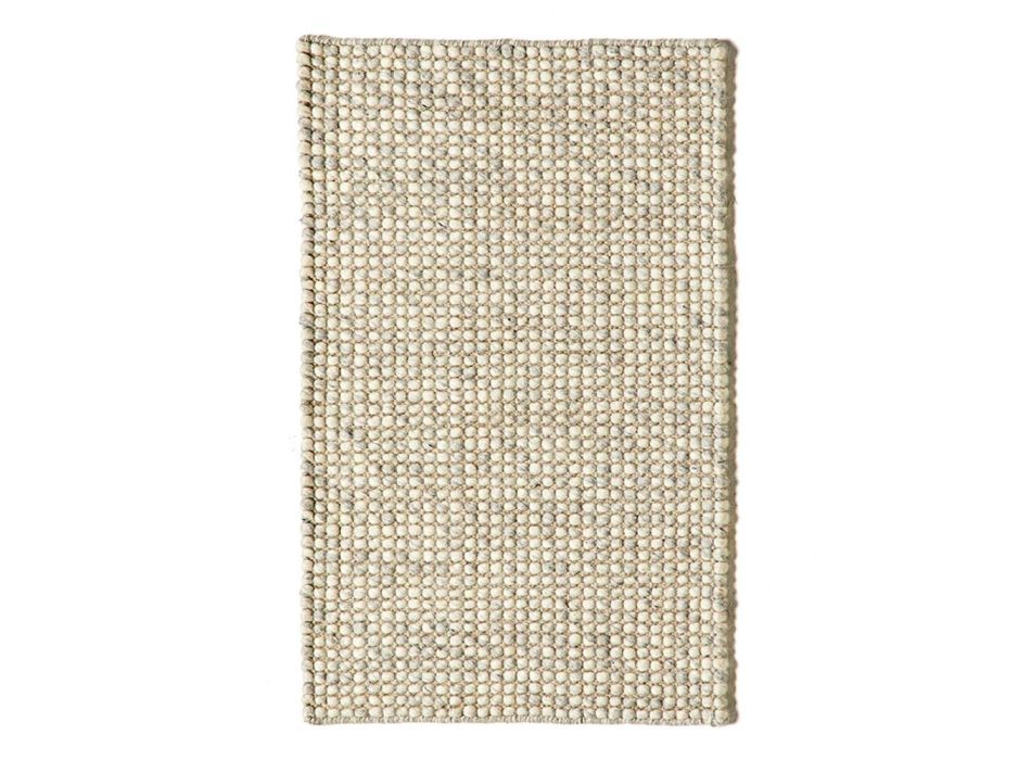 Moderní ručně tkaný koberec z vlny a bavlny do obývacího pokoje - Relict Viadurini