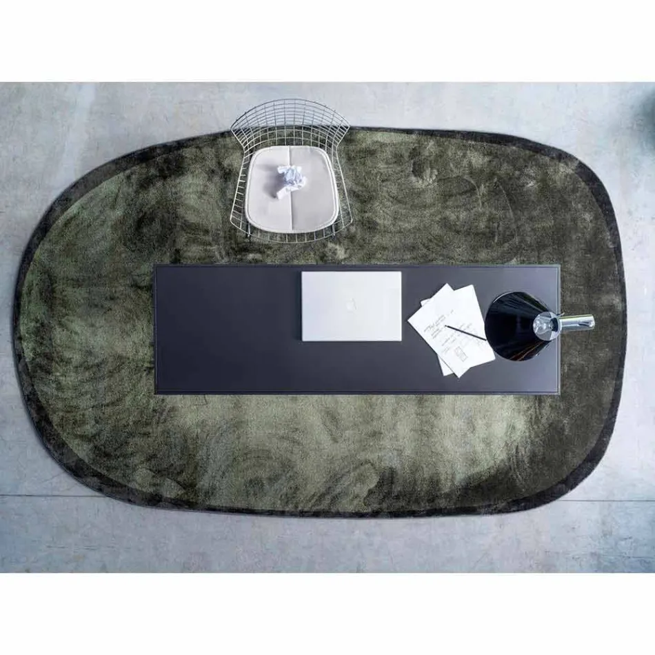 Oválný koberec do obývacího pokoje z polyamidu s digitálním potiskem - Palmer Viadurini