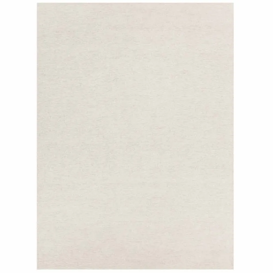 Obdélníkový koberec ve vlně a bavlněné hnědé nebo krém moderního designu - Kuta Viadurini