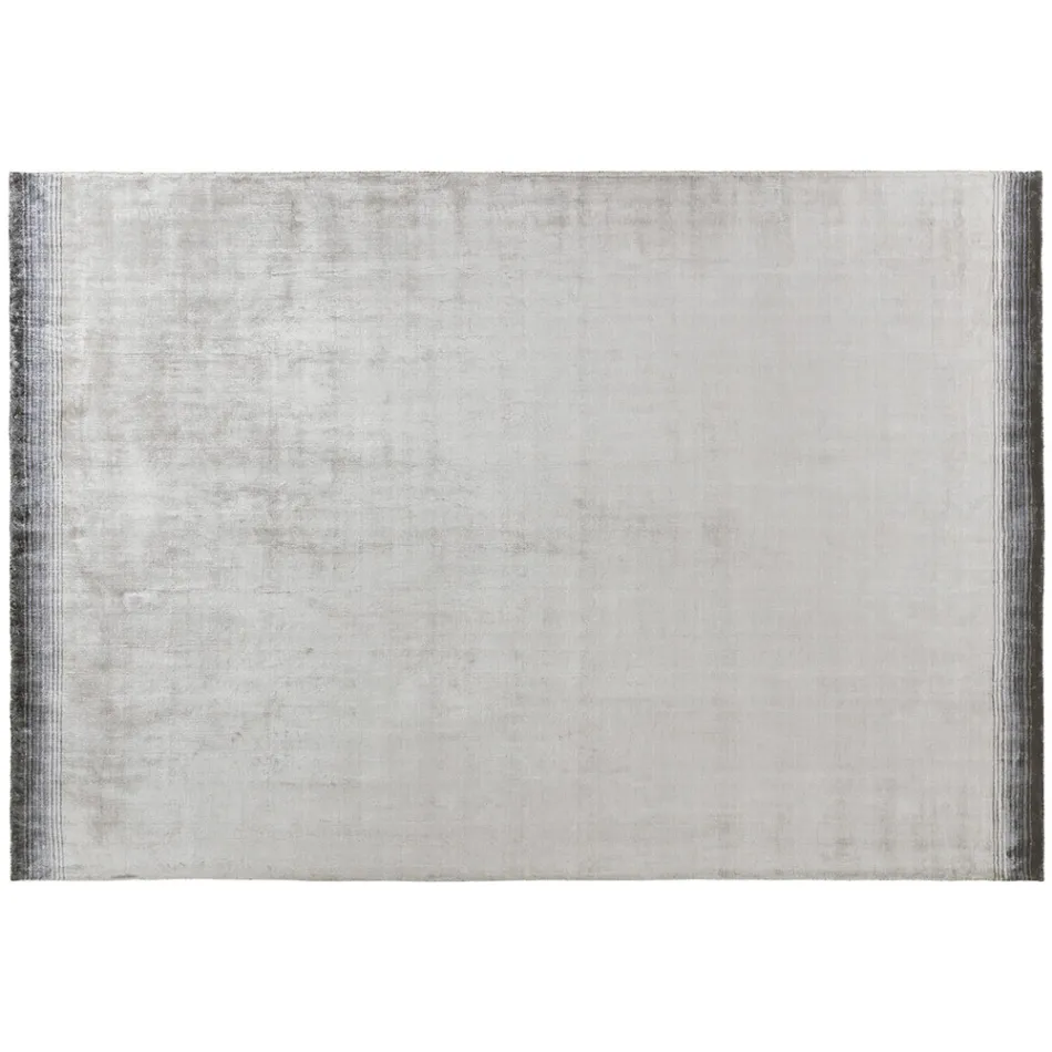 Ručně vyráběný koberec do obývacího pokoje z vysoce kvalitní viskózy tkaný v Indii - kapota Viadurini