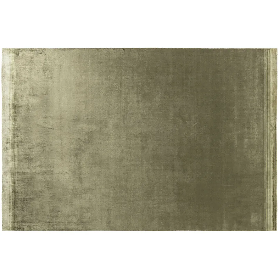 Ručně vyráběný koberec do obývacího pokoje z vysoce kvalitní viskózy tkaný v Indii - kapota Viadurini