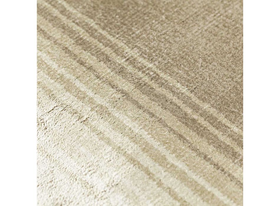 Ručně vyráběný koberec do obývacího pokoje z vysoce kvalitní viskózy tkaný v Indii - kapota Viadurini