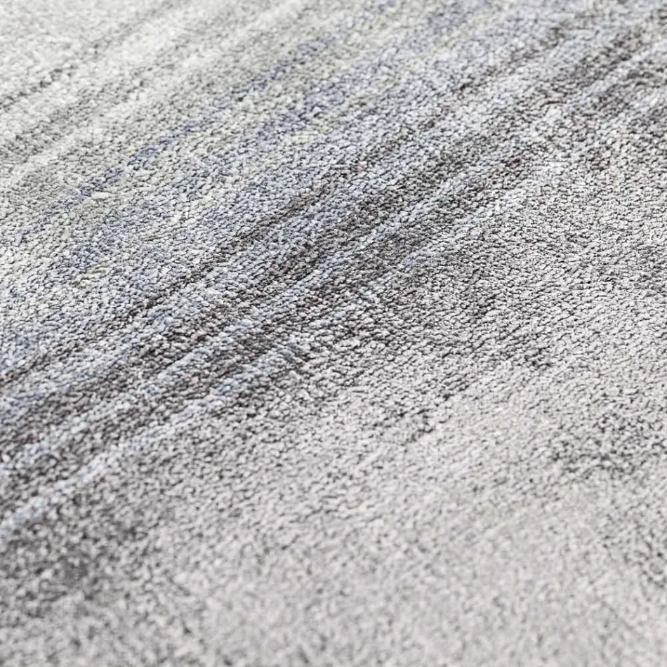 Ručně vyráběný koberec do obývacího pokoje z vysoce kvalitní viskózy tkaný v Indii - kapota Viadurini