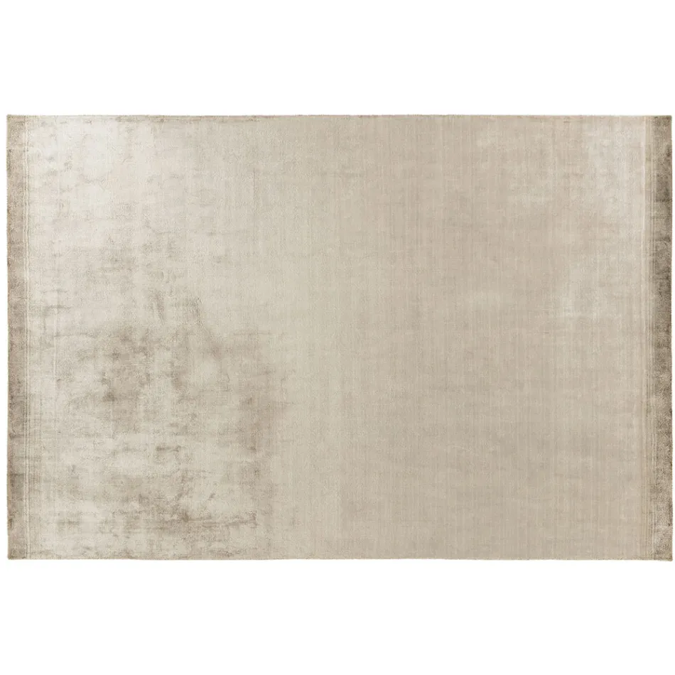 Ručně vyráběný koberec do obývacího pokoje z vysoce kvalitní viskózy tkaný v Indii - kapota Viadurini