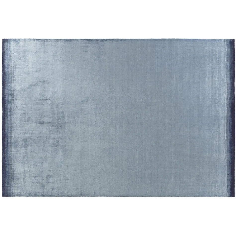 Ručně vyráběný koberec do obývacího pokoje z vysoce kvalitní viskózy tkaný v Indii - kapota Viadurini