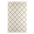 Moderní koberec do obývacího pokoje s geometrickým vzorem z vlny a bavlny - Metria Viadurini