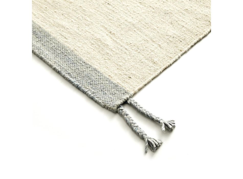 Obdélníkový koberec do obývacího pokoje z vlny a bavlny Univerzální a moderní design - Dimma Viadurini