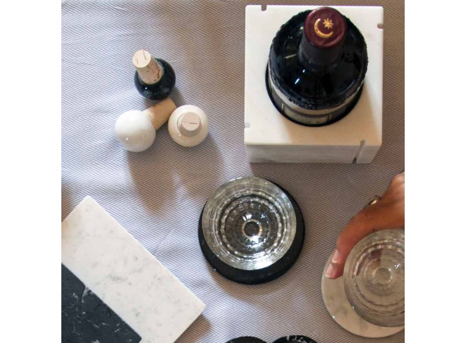 Zátka na víno z barevného mramoru a korku, italský design, 6 kusů - smlouva Viadurini