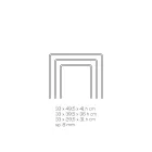 Konferenční stolky do obývacího pokoje z průhledného minimálního akrylového křišťálu 3 kusy - Cecco Viadurini