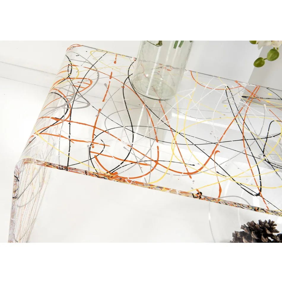 Moderní mostový stůl z plexiskla italské výroby Bolly Viadurini