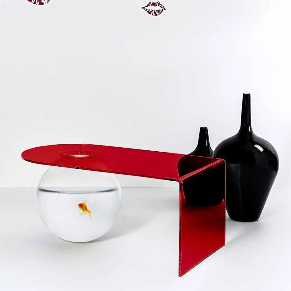 Moderní plexisklo most stůl vyrobený v Itálii, Bolly Viadurini