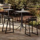 Vysoký venkovní barový stůl se 4 nohami z hliníku ve 2 barvách - Filomena Viadurini