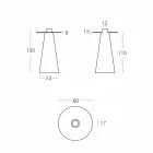 Vysouvací vysoký stůl (H120) a sklo vyráběné v Itálii Viadurini