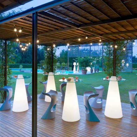 Vysouvací vysoký stůl (H120) a sklo vyráběné v Itálii Viadurini