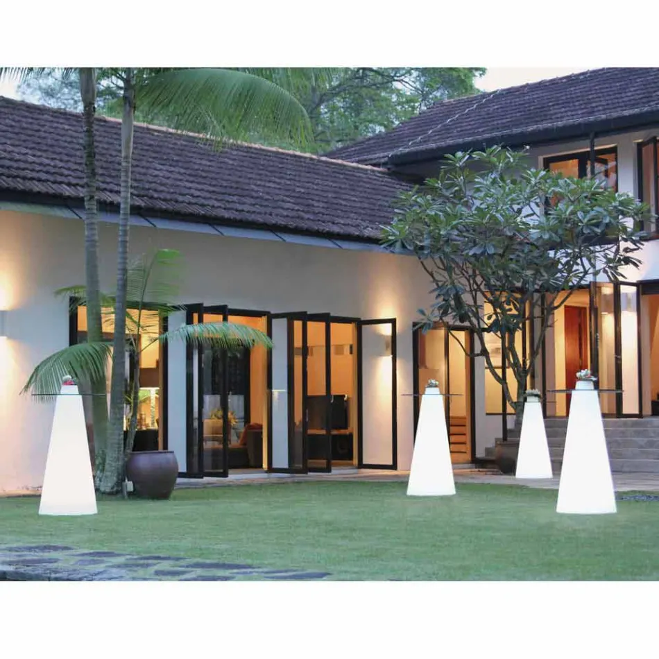 Vysouvací vysoký stůl (H120) a sklo vyráběné v Itálii Viadurini