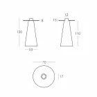 Vysouvací vysoký stůl (H120) a sklo vyráběné v Itálii Viadurini