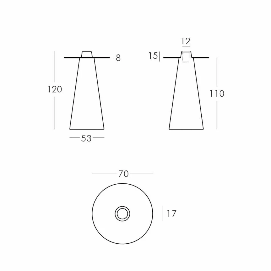 Vysouvací vysoký stůl (H120) a sklo vyráběné v Itálii Viadurini