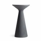 Vysoký kulatý venkovní konferenční stolek z polyethylenu a HPL vyrobený v Itálii - Desmond Viadurini