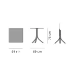 Venkovní barový stůl se 3 sklápěcími hliníkovými nohami ve 2 povrchových úpravách - Filomena Viadurini