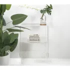 Nízký noční stolek z průhledného plexiskla Made in Italy - Alamain Viadurini