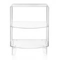 Nízký noční stolek z průhledného plexiskla Made in Italy - Alamain