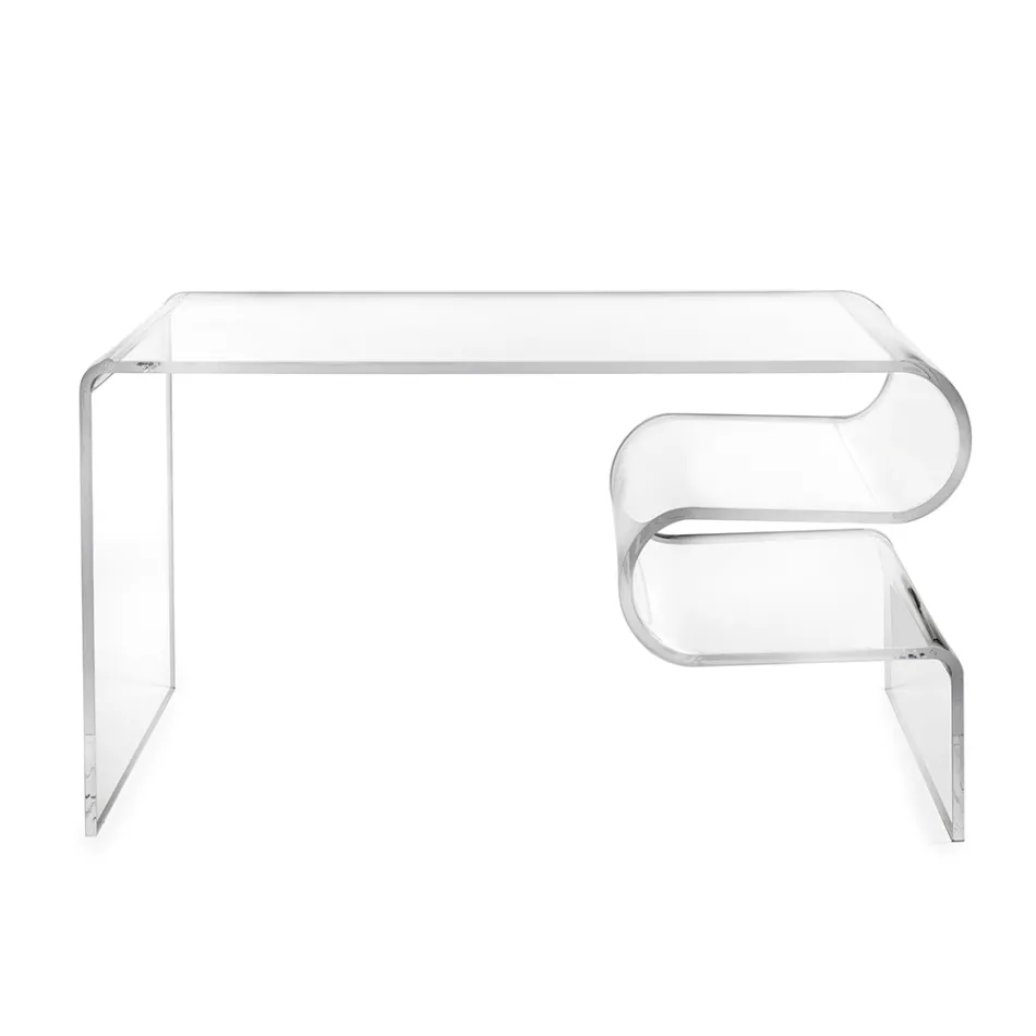 Konferenční stolek Dennis Transparent Plexiglass vyrobený v Itálii Viadurini