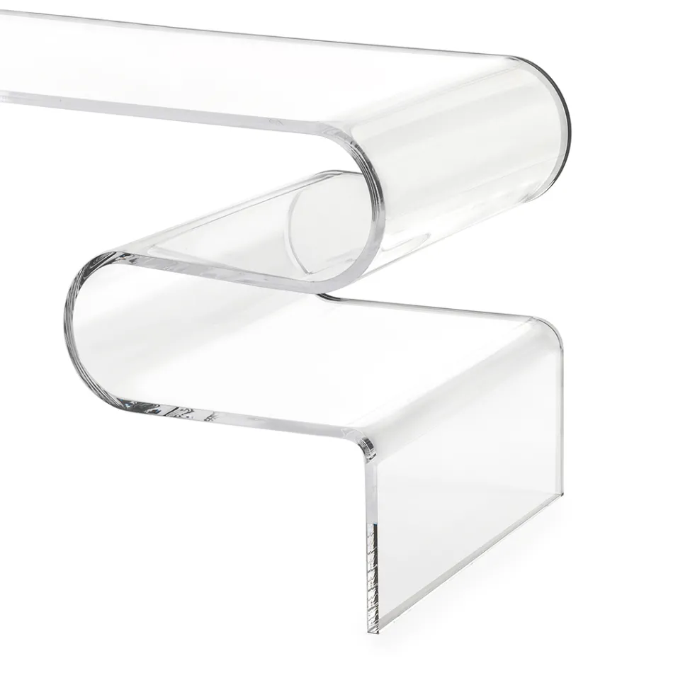 Konferenční stolek Dennis Transparent Plexiglass vyrobený v Itálii Viadurini