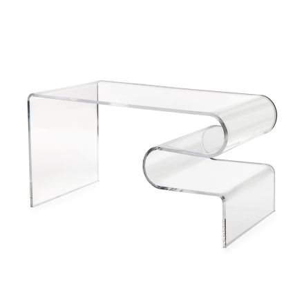 Konferenční stolek Dennis Transparent Plexiglass vyrobený v Itálii Viadurini