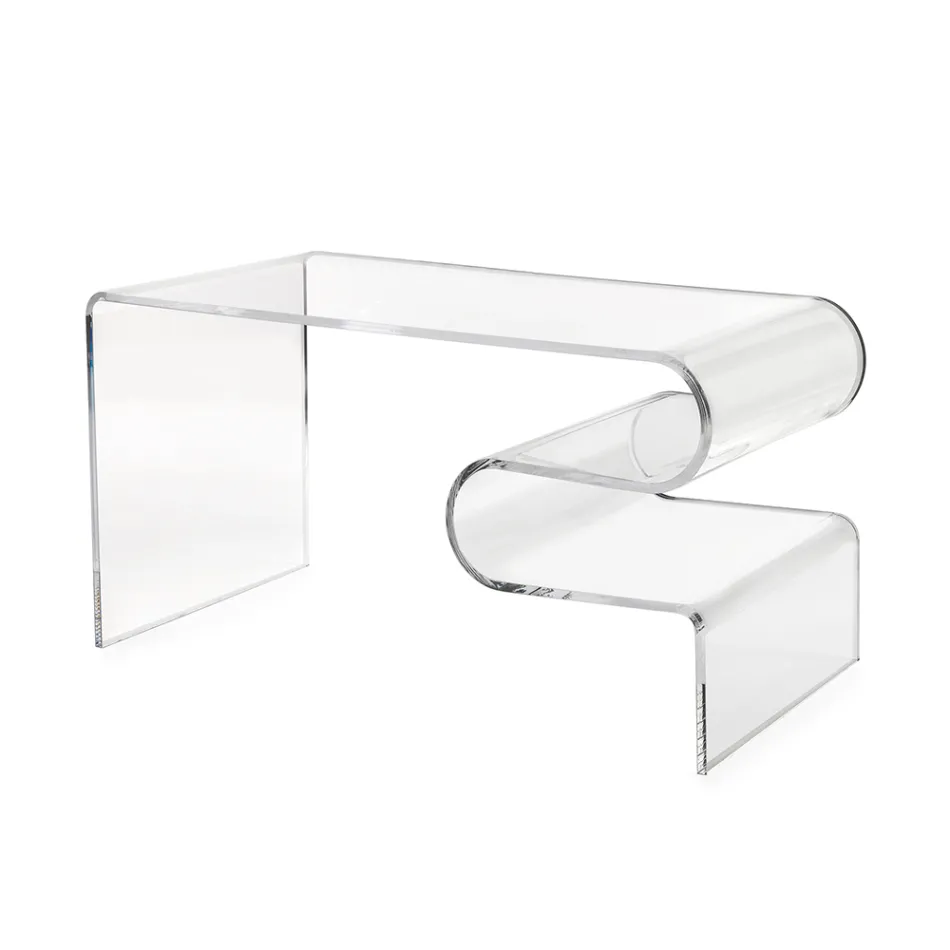 Konferenční stolek Dennis Transparent Plexiglass vyrobený v Itálii Viadurini