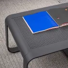 Venkovní nízký stůl z bílého nebo antracitově lakovaného hliníku - Aniello Viadurini