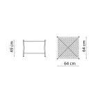 Skládací venkovní konferenční stolek z pozinkované oceli Made in Italy - Selvaggia Viadurini