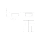 Nízký zahradní konferenční stolek s kameninovou deskou Made in Italy - Bresson Viadurini