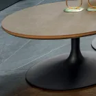 Nízký konferenční stolek z kovu a keramiky různých velikostí – Amereo Viadurini