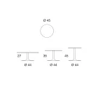 Nízký konferenční stolek z kovu a keramiky různých velikostí – Amereo Viadurini