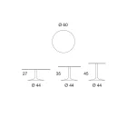 Nízký konferenční stolek z kovu a keramiky různých velikostí – Amereo Viadurini