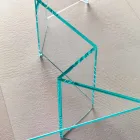 Nízký konferenční stolek z extra čirého skla 2 velikosti vyrobené v Itálii - náhodné Viadurini