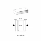 Nízký stůl do obývacího pokoje v kouřovém skle a dřevěných zásuvkách 3 velikosti - Mantra Viadurini