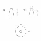 Slide Peak nízký stůl (H50) polyetylen a sklo vyrobené v Itálii Viadurini
