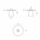 Slide Peak nízký stůl (H50) polyetylen a sklo vyrobené v Itálii Viadurini