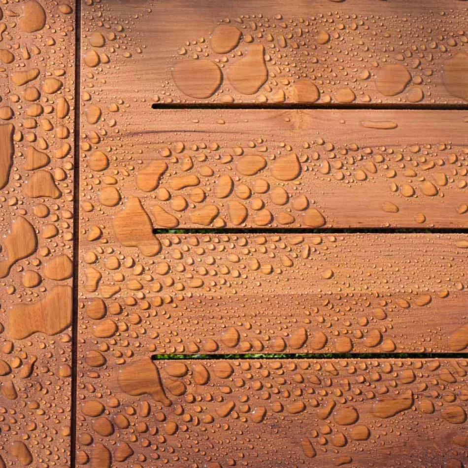 Nízký čtvercový konferenční stolek pro venkovní obývací pokoj z přírodního nebo černého dřeva - Suzana Viadurini