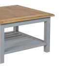 Nízký čtvercový konferenční stolek z masivního topolového dřeva vyrobený v Itálii - Estia Viadurini
