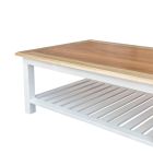 Nízký obdélníkový konferenční stolek z masivního topolového dřeva vyrobený v Itálii - Estia Viadurini
