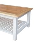Nízký obdélníkový konferenční stolek z masivního topolového dřeva vyrobený v Itálii - Estia Viadurini