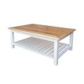 Nízký obdélníkový konferenční stolek z masivního topolového dřeva vyrobený v Itálii - Estia