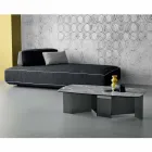 Nízký konferenční stolek Obývací pokoj Keramická deska a kouřové skleněné nohy 3 velikosti - náhodné Viadurini