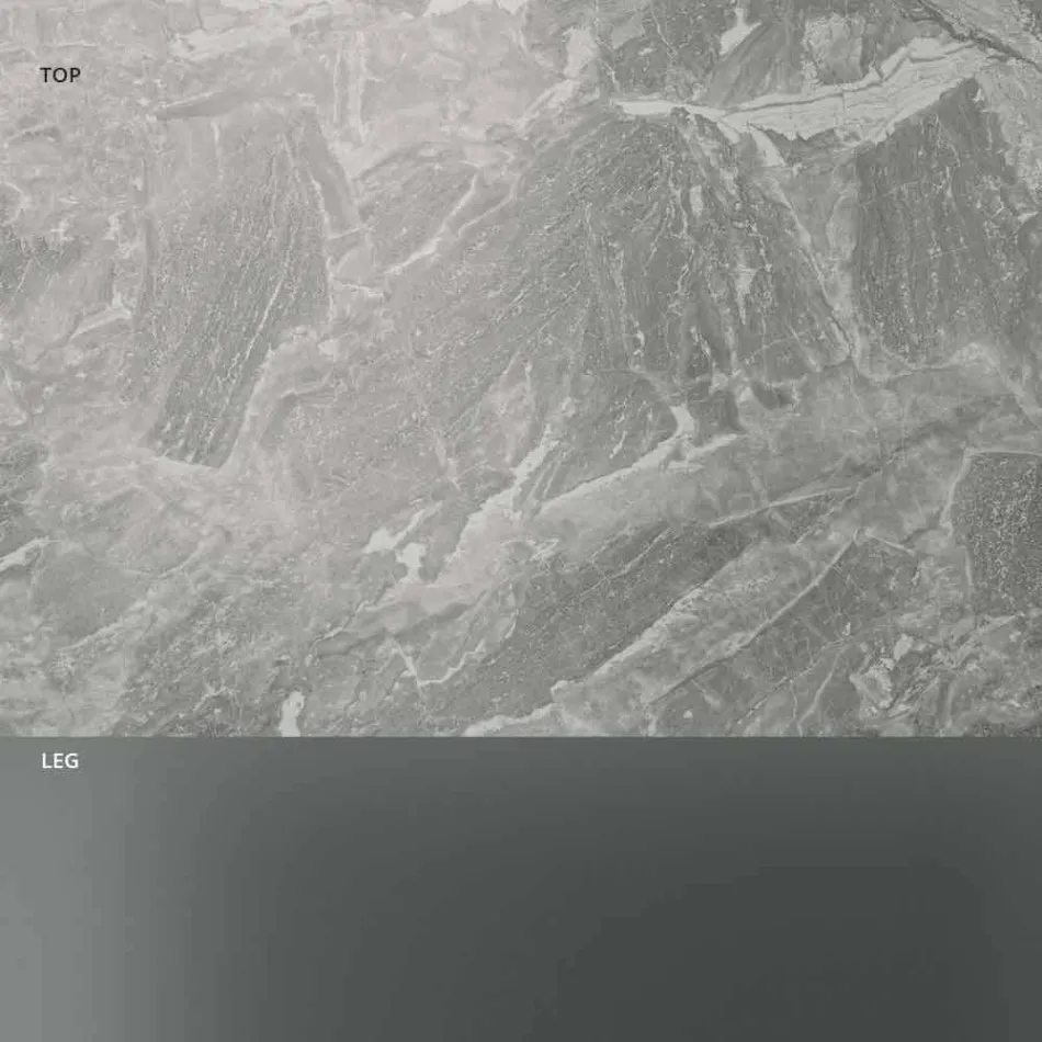 Nízký konferenční stolek Obývací pokoj Keramická deska a kouřové skleněné nohy 3 velikosti - náhodné Viadurini