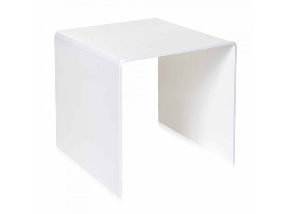 Bílá tabulka 50x50cm Terry Big moderní design, vyrobeno v Itálii