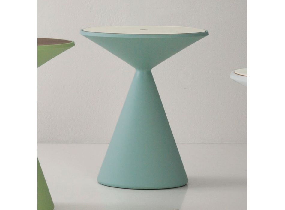 Venkovní konferenční stolek z barevného polyetylenu s vnitřní přihrádkou – akutní Viadurini