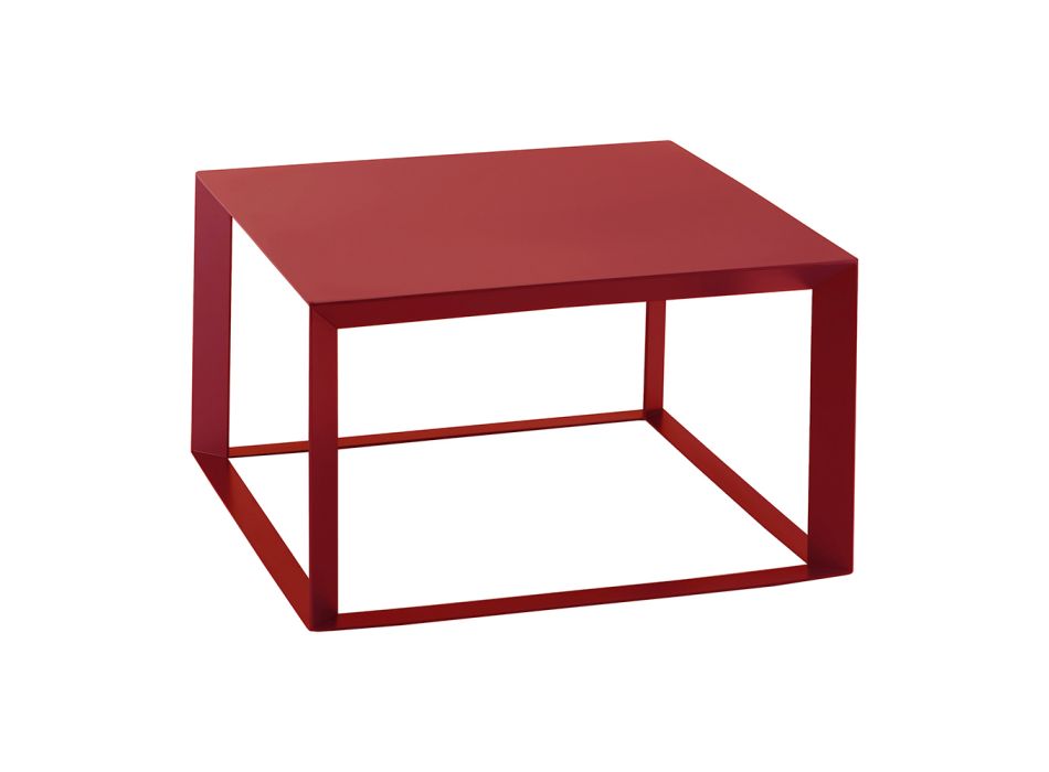 Kovový konferenční stolek čtvercového designu ve 2 velikostech - Josyane Viadurini